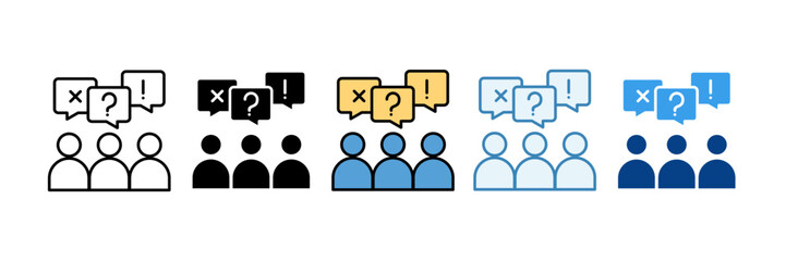 Social Issues  Icon Set Multiple Style Collection