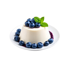 Fresh Blueberry Pudding with Mint