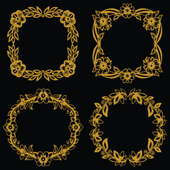 Perpetual Floral Borders Decorative Flower Collection Timeless Premium Designs