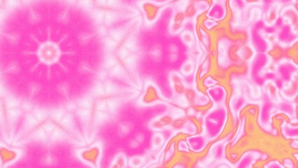 Abstract Radiant Burst with Soft Grain Texture, Symmetrical Glow Pattern in Psychedelic Style, Radiating Circular Abstract with Subtle Noise, Kaleidoscopic Starburst with Gradient Flow