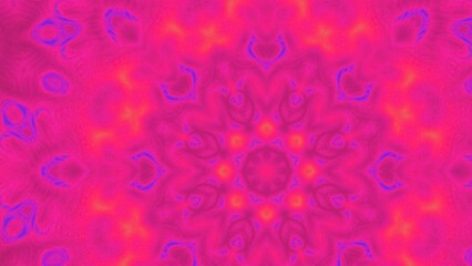 Abstract Radiant Burst with Soft Grain Texture, Symmetrical Glow Pattern in Psychedelic Style, Radiating Circular Abstract with Subtle Noise, Kaleidoscopic Starburst with Gradient Flow