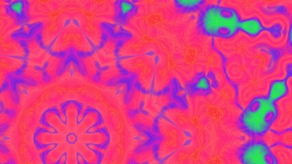 Abstract Radiant Burst with Soft Grain Texture, Symmetrical Glow Pattern in Psychedelic Style, Radiating Circular Abstract with Subtle Noise, Kaleidoscopic Starburst with Gradient Flow