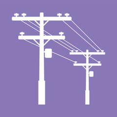 Power Pole sign symbol vector icon