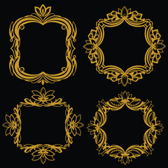 Distinctive Floral Frames Premium Decorative Oval Set Recognizable Quality