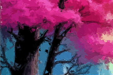 Various oil paintings, flower landscapes, waterfalls, butterflies, roses, peonies, flying birds, cows, chickens, forests, streams