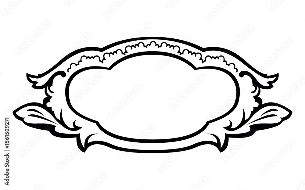 Poster Illustration of downloadable ornate frame vector design for creative projects and graphic design templates and decorative elements vector