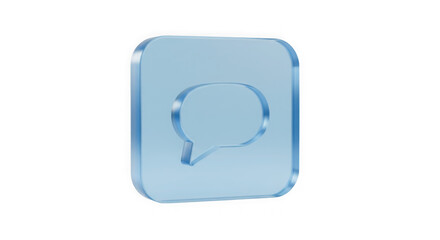 Fototapeta premium Messaging Icon: A 3D rendering of a modern, minimalist message icon. This simple yet elegant design suggests effortless communication in a digital age, a universal symbol of connectivity.
