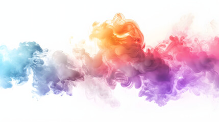 Fototapeta premium watercolor painting style smoke trail puffy