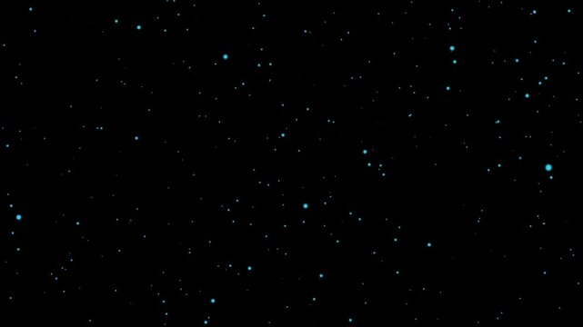 A mesmerizing effect with glowing blue particles gently drifting and floating, creating a calming, ethereal, and dynamic visual display.