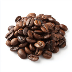Roasted Coffee Beans Closeup , PNG isolated cut out image