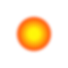 Blurred orange and yellow gradient circle