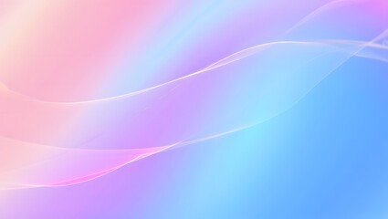 Fototapeta premium Abstract Pastel Wave Background: Soft Pink, Purple, and Blue Gradient with Subtle Light Lines.