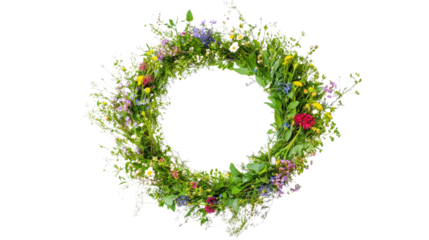A traditional Summer Solstice wreath