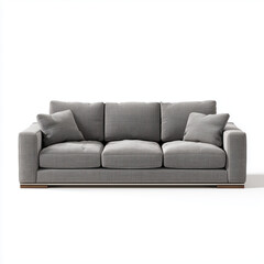 Obraz premium Modern Grey Sofa Design , PNG isolated cut out image