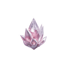 Pink Crystal Flower - Mystical Gemstone Formation