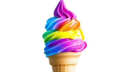 A vibrant image of an ice cream cone