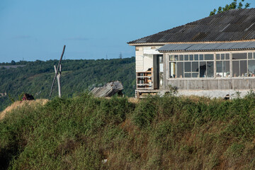 beautiful summer landscape with nature of the republic of Moldova. rural life in eastern Europe