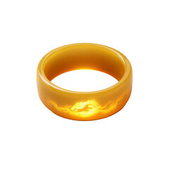Luminous Amber Dragon Ring Mystical Jewelry with Glowing Design