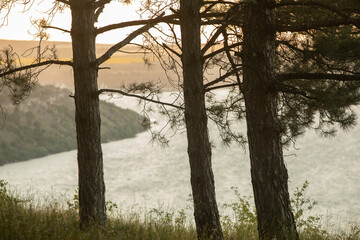 beautiful summer landscape with nature of the republic of Moldova. rural life in eastern Europe
