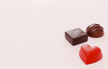 3D素材_バレンタインチョコレート