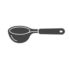 Measuring spoon glyph icon. Vector illustration