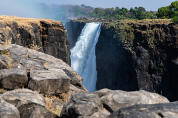 waterfall in Victoria Falls National Park