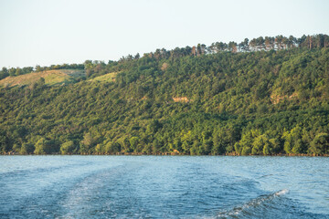beautiful summer landscape with nature of the republic of Moldova. rural life in eastern Europe