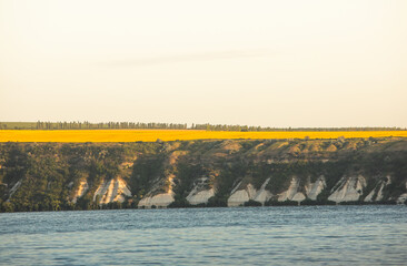 beautiful summer landscape with nature of the republic of Moldova. rural life in eastern Europe
