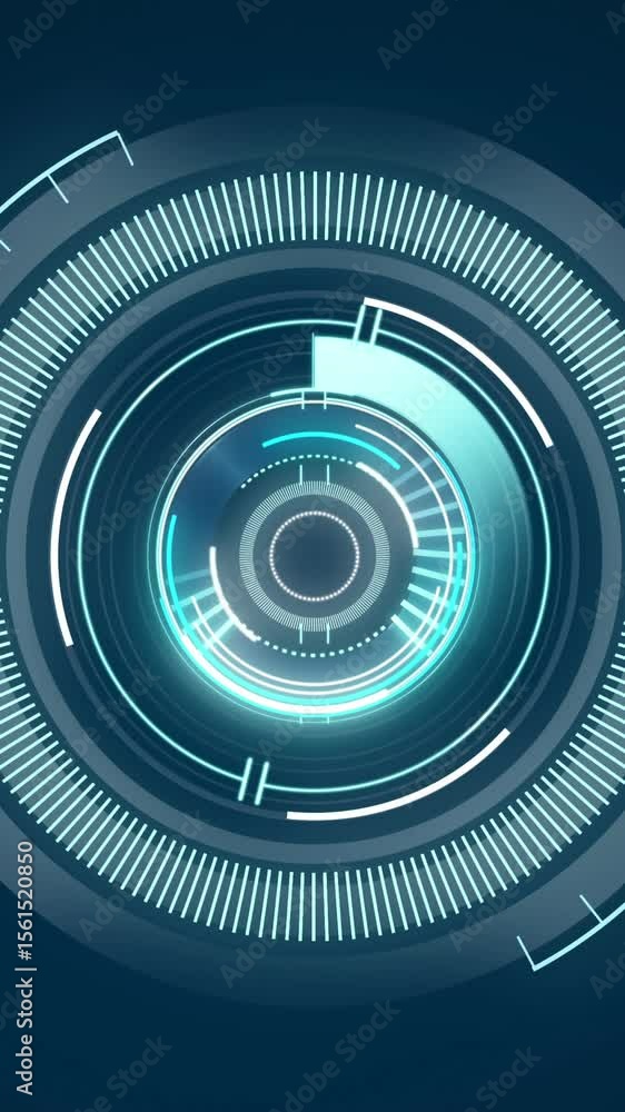Poster animation of scope scanning and data processing over digital screen