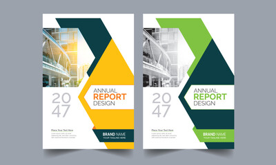 Business flyer poster or brochure annul cover design template