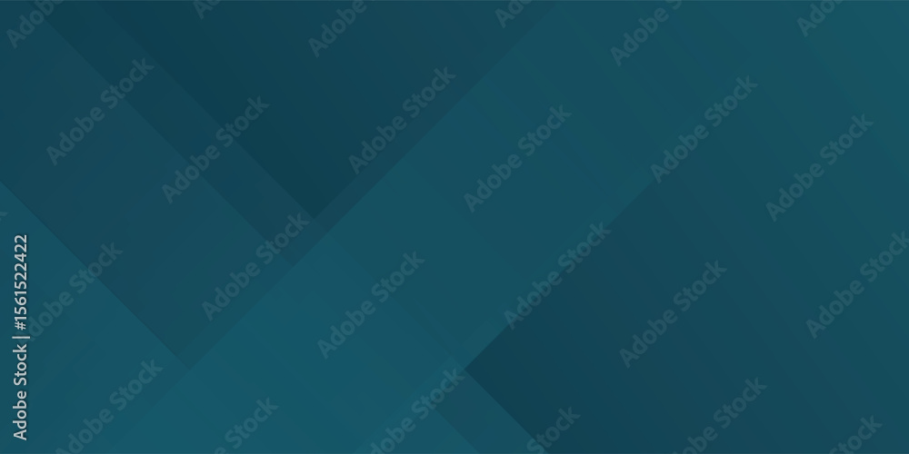 Poster abstract overlap dark green turquoise geometric gradient square design layers background with shadow