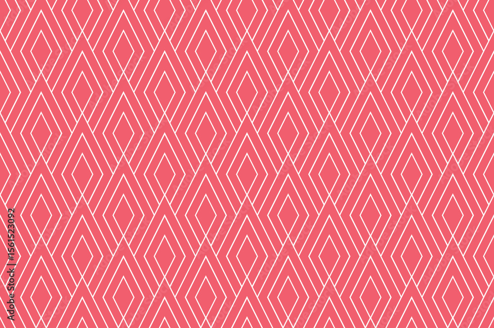 Poster Abstract geometric pattern. A seamless vector background. White and pink ornament. Graphic modern pattern. Simple lattice graphic design