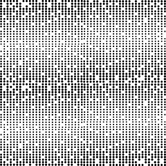 Halftone. Black dots on a white background. A pattern of round black dots of different sizes. The background consists of evenly distributed dots, which can change diameter or density.