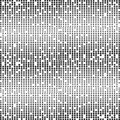 Halftone. Black dots on a white background. A pattern of round black dots of different sizes. The background consists of evenly distributed dots, which can change diameter or density.