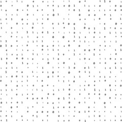 Binary code stream. Computer matrix. Numbers on screen. Binary code. Graphic data, algorithm. Coding.