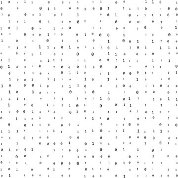 Binary code stream. Computer matrix. Numbers on screen. Binary code. Graphic data, algorithm. Coding.