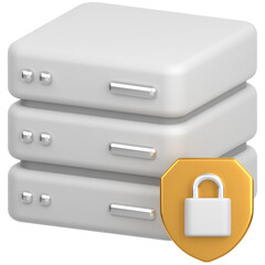 3D icon of protected server