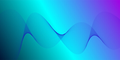 Abstract gradient background with smooth wave lines in vibrant cyan to purple tones. Modern, dynamic, and futuristic design