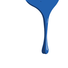 Minimalist Blue Paint Drip on White Background. A Clean, Modern, and Bold Abstract Design Perfect for Creative, Tech, or Artistic Concepts. Vibrant and Eye-Catching