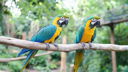 Obraz premium Blue-and-Yellow Macaw