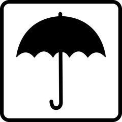 keep dry umbrella symbol in flat style icons Isolated on transparent background 