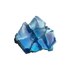 Abstract Blue Crystal Fragment Cluster - Close-up Studio Shot