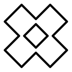 Abstract shape outline icon. Angularity rhombus