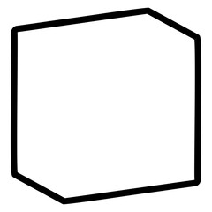 Abstract shape outline icon. Polygon