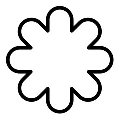 Abstract shape outline icon. Asterisk