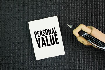 White paper words personal values. meaningful to individuals and influence how they live, work, and...