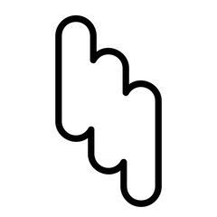 Abstract shape outline icon. Staircase shape