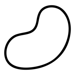 Abstract shape outline icon. Freeform organic shape