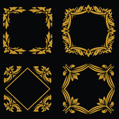 Artistic Floral Frames Premium Decorative Elements Set Versatile Use