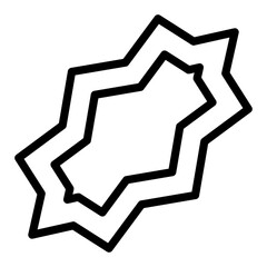 Abstract shape outline icon. Zigzag